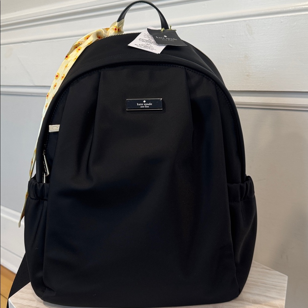 Kate Spade Carter Large Nylon Black Backpack NWT - Picture 3 of 17